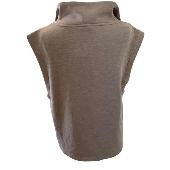 Varley Magnolia Half Zip Tank Top Mock Beige Relaxed Doublesoft Size Large NEW